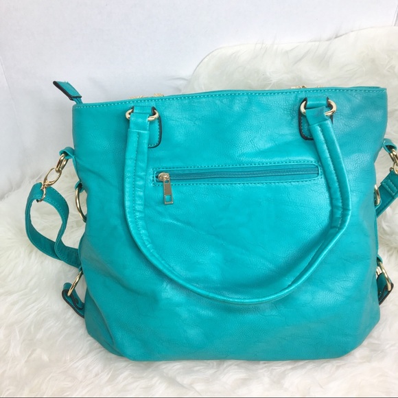 Turquoise and Gold HandBag. - Picture 2 of 8